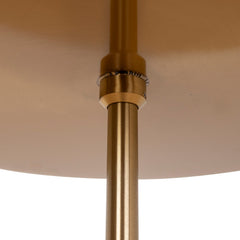 CST8797-NY 45cm Brushed Gold Side Table - Rosso Levanto Marble