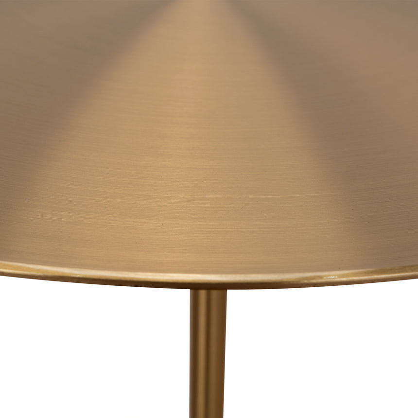 45cm Brushed Gold Side Table | Rosso Levanto Marble | Myka Home - View 7