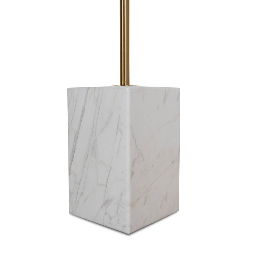 45cm Brushed Gold Side Table | Carrara Marble | Myka Home - View 3