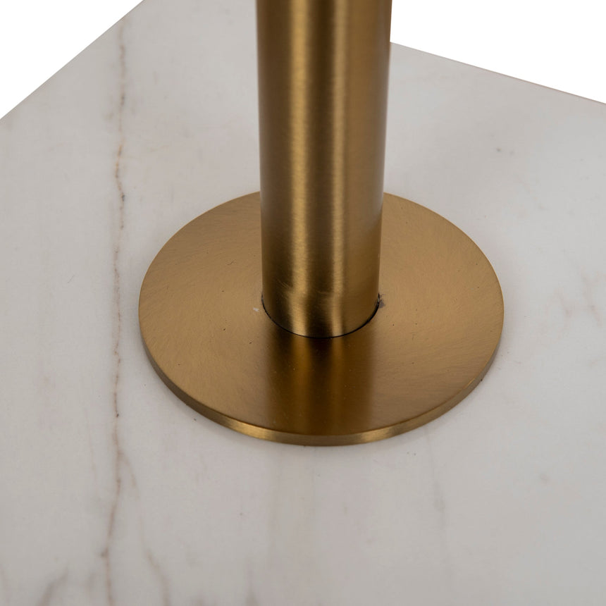 45cm Brushed Gold Side Table | Carrara Marble | Myka Home - View 5