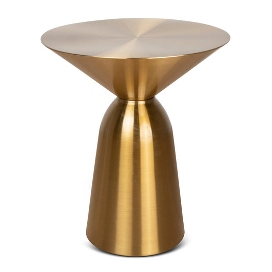Ex Display - CST8799-NY 45cm Round Side Table - Gold