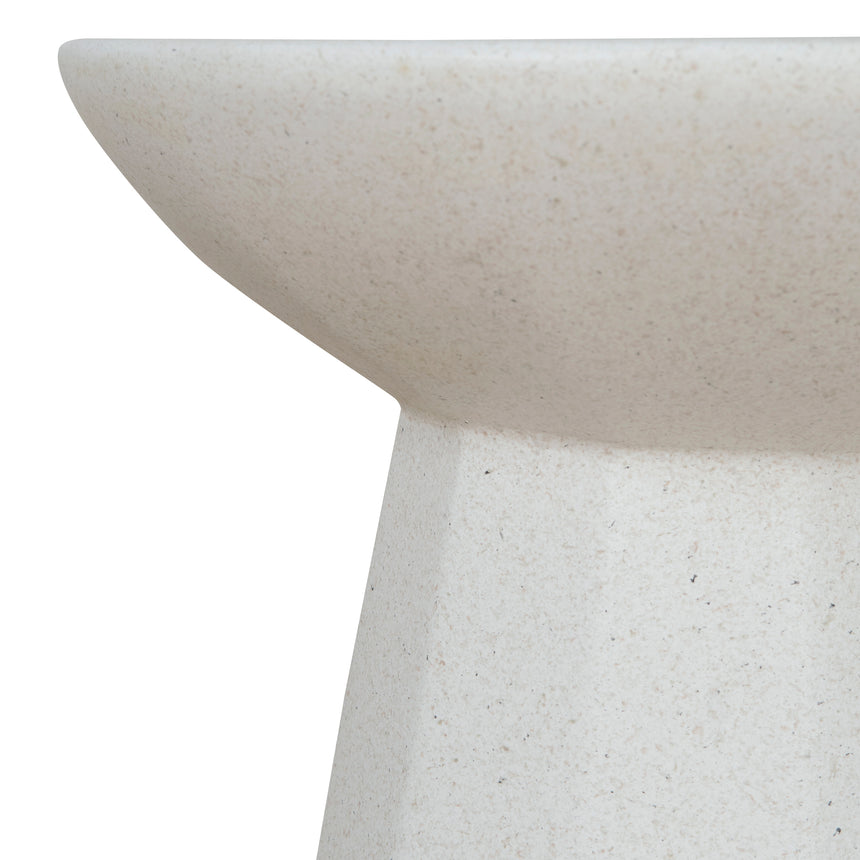 42cm Fibre Glass Side Table | White | Myka Home - View 3