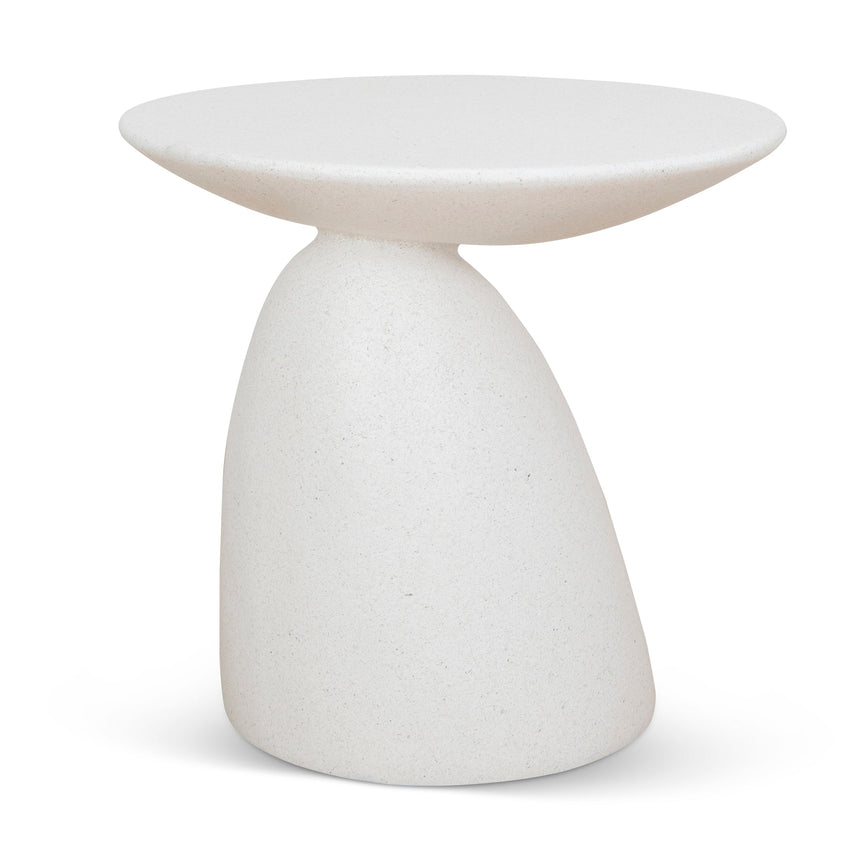 60cm Fibre Glass Side Table | White | Myka Home