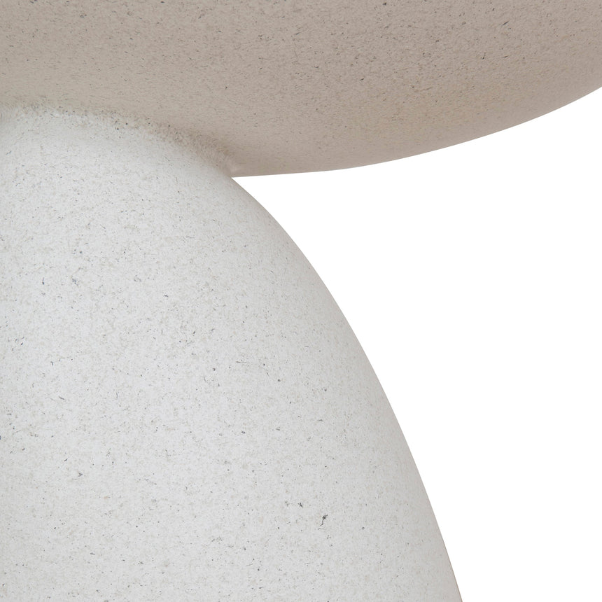 60cm Fibre Glass Side Table | White | Myka Home - View 7