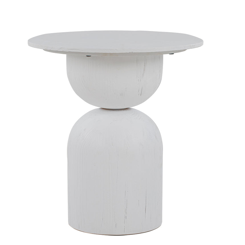 Round Side Table | Full White | Myka Home