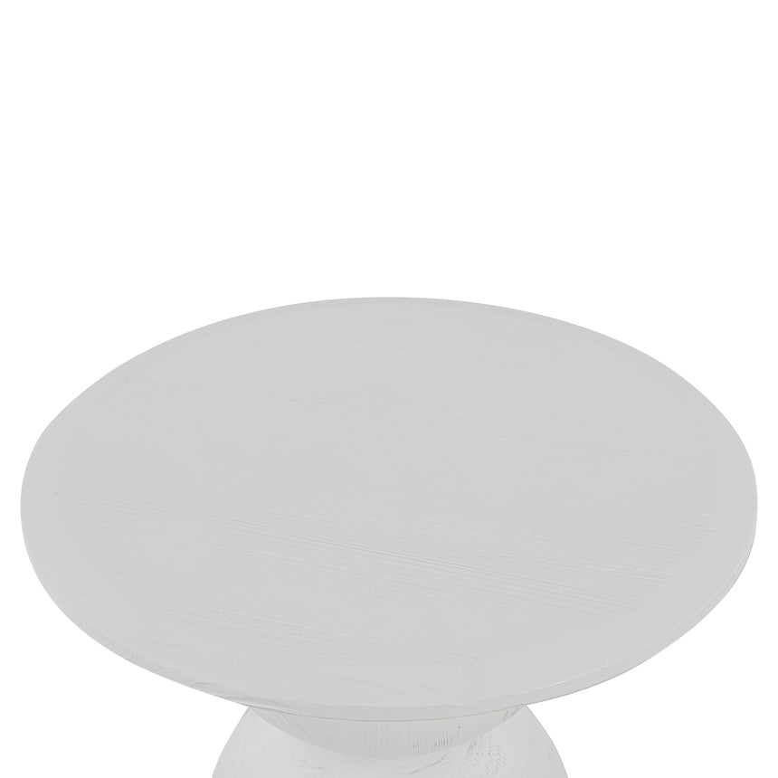 Round Side Table | Full White | Myka Home - View 5