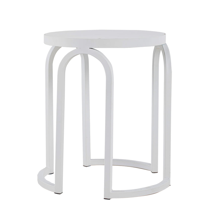 Oak Side Table | Full White | Myka Home - View 2