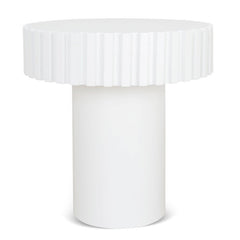 CST8976-CN 50cm Round Side Table - Full White