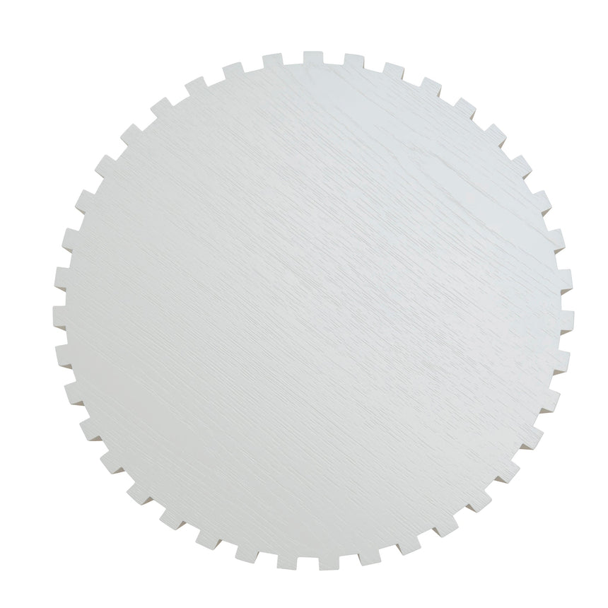 50cm Round Side Table | Full White | Myka Home - View 8