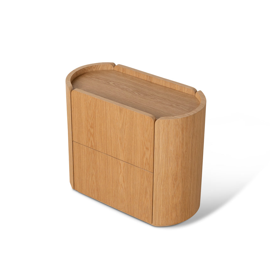 60cm Bedside Table | Natural Oak | Myka Home - View 3