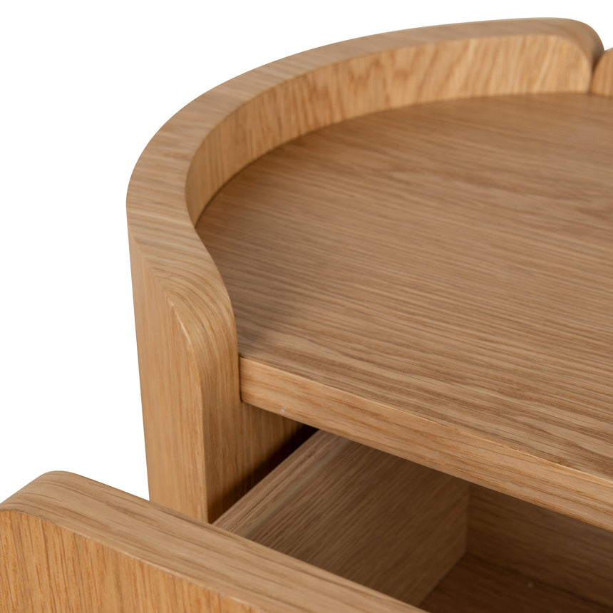 60cm Bedside Table | Natural Oak | Myka Home - View 10