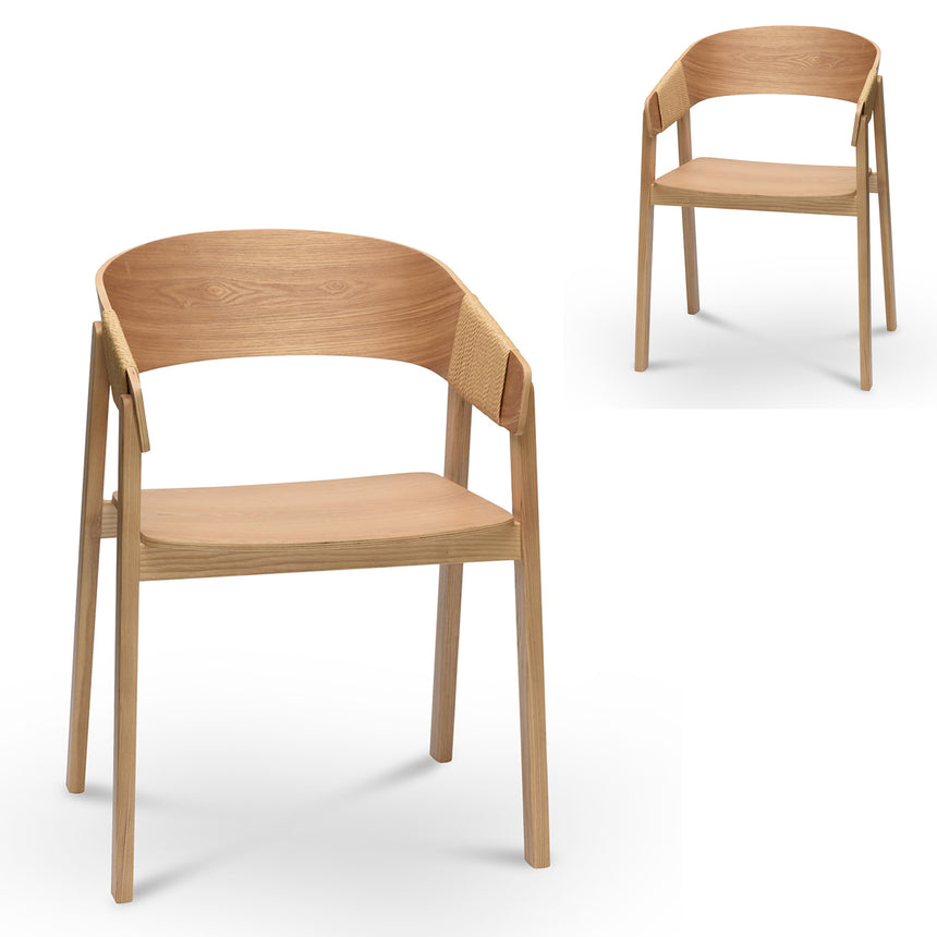 Rattan Dining Chair - Natural (Set of 2)