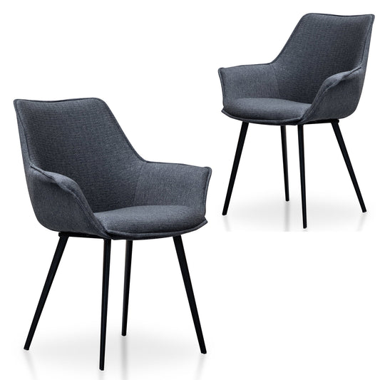 Dining Chair - Charcoal Grey (Set of 2)