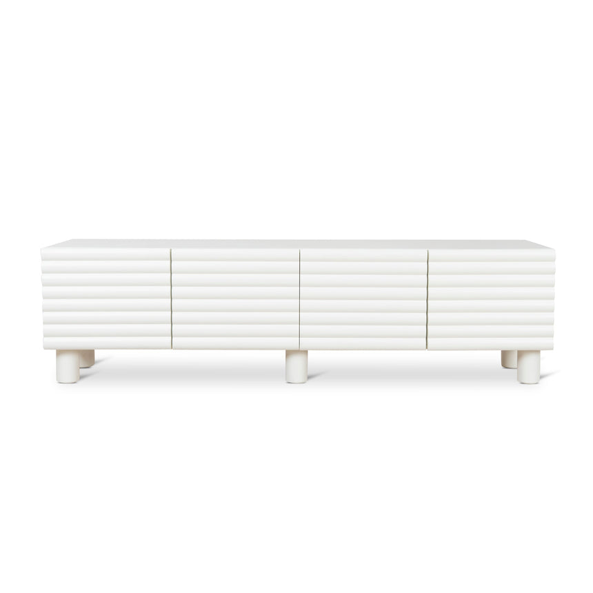 2m TV Entertainment Unit | White | Myka Home - View 2