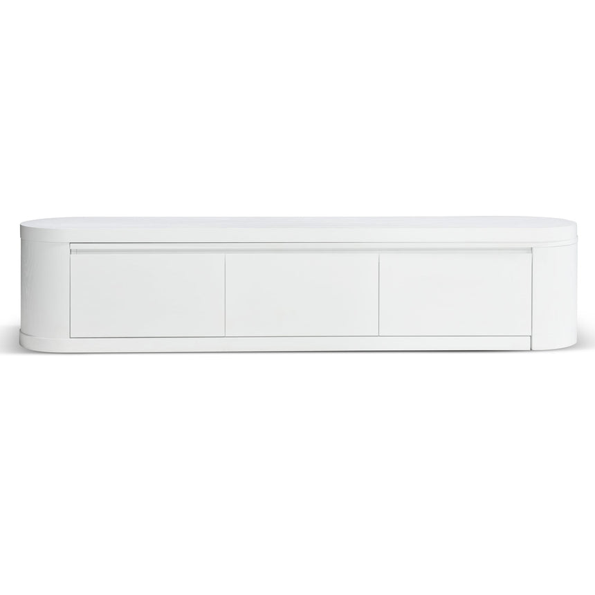 Extendable TV Entertainment Unit | Full White Oak | Myka Home - View 4