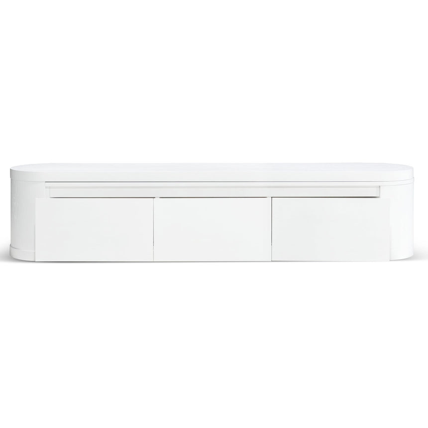 Extendable TV Entertainment Unit | Full White Oak | Myka Home - View 5