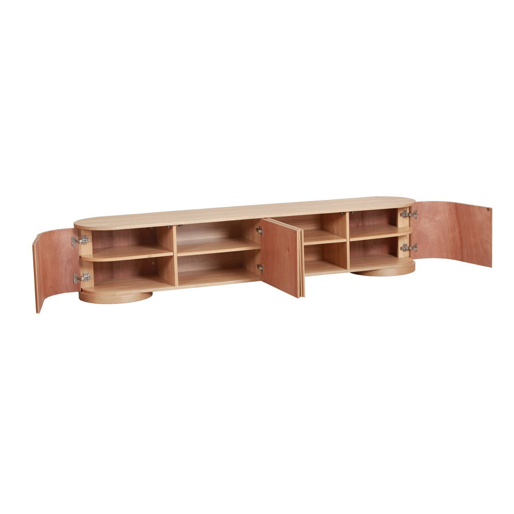 2.2m TV Entertainment Unit | Natural | Myka Home - View 3