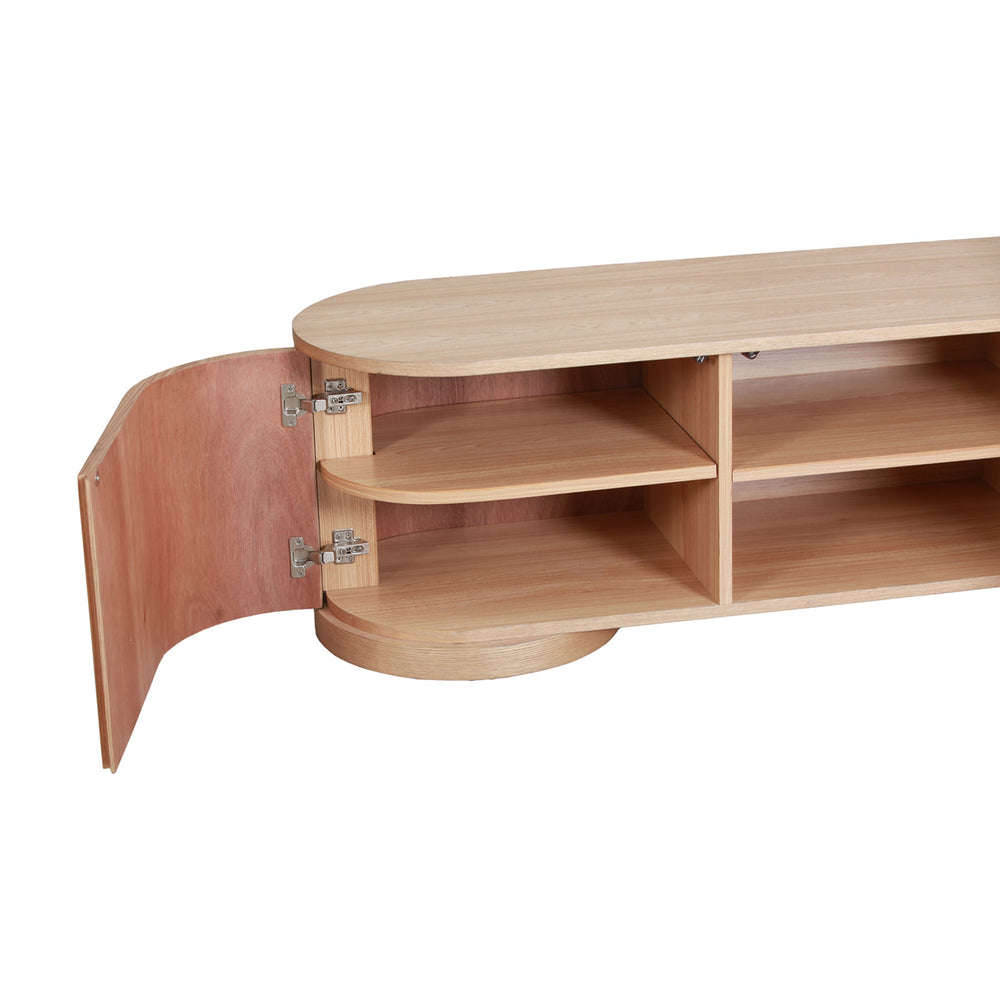 2.2m TV Entertainment Unit | Natural | Myka Home - View 4