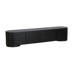 2.2m TV Entertainment Unit | Full Black | Myka Home