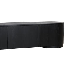 2.2m TV Entertainment Unit | Full Black | Myka Home