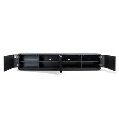2.2m TV Entertainment Unit | Full Black | Myka Home