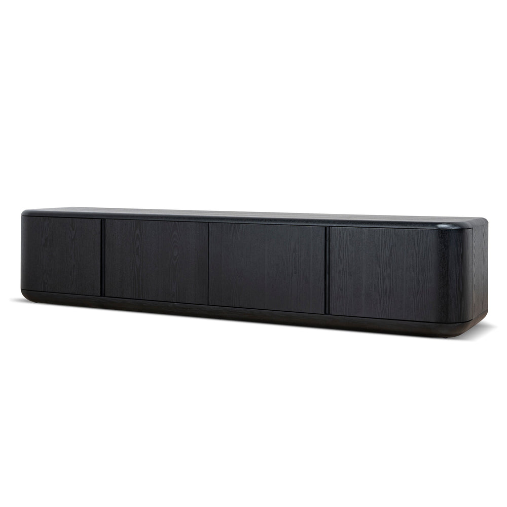 2.2m TV Entertainment Unit | Full Black | Myka Home