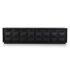2.2m TV Entertainment Unit | Full Black | Myka Home