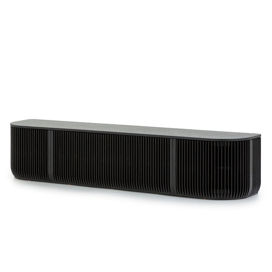 2.15m TV Entertainment Unit | Black Stain | Myka Home