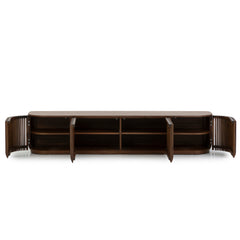 2.15m TV Entertainment Unit | Walnut Stain | Myka Home