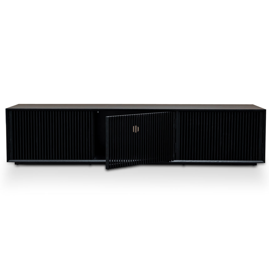 2m Entertainment TV Unit | Black Veneer | Myka Home - View 5