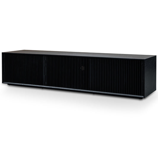 2m Entertainment TV Unit | Black Veneer | Myka Home