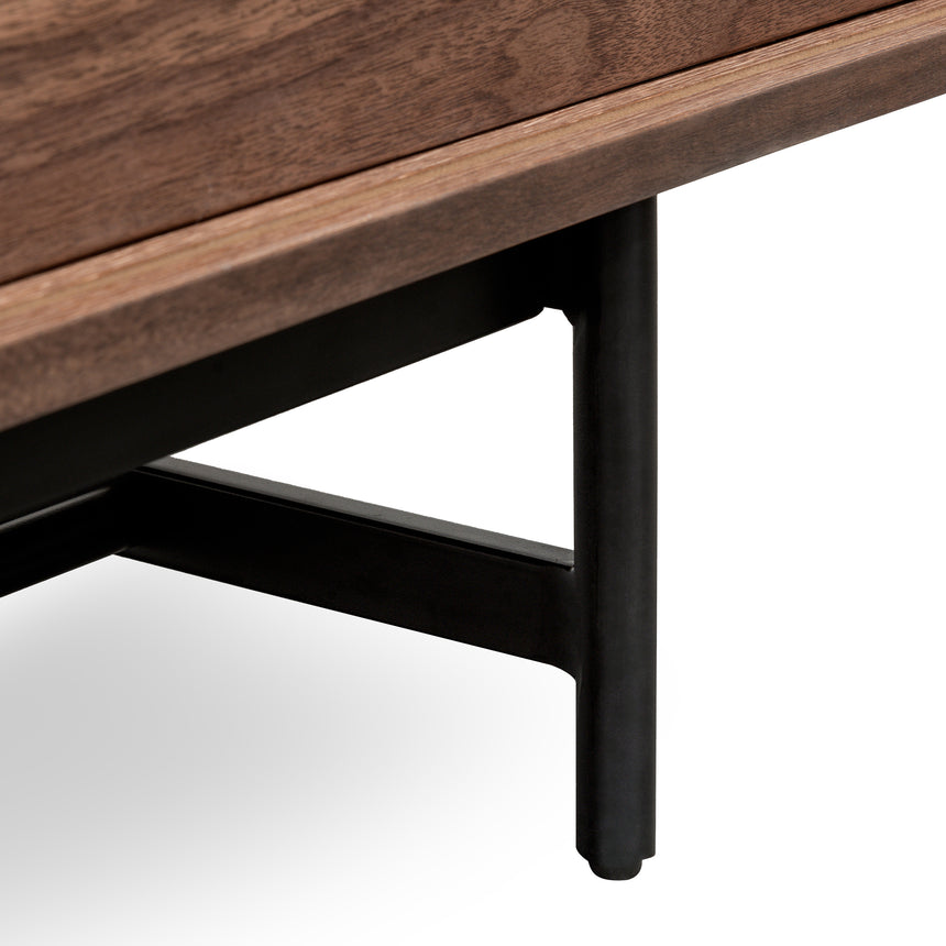 2.1m Walnut Wooden TV Entertainment Unit | Black legs | Myka Home - View 11