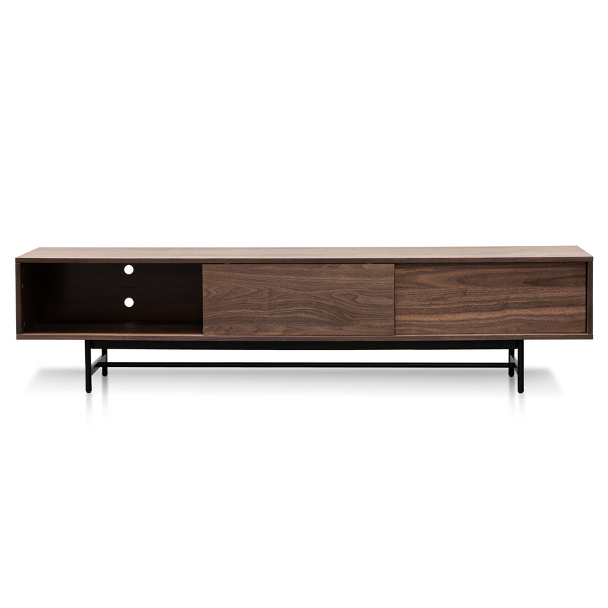 2.1m Walnut Wooden TV Entertainment Unit | Black legs | Myka Home - View 8