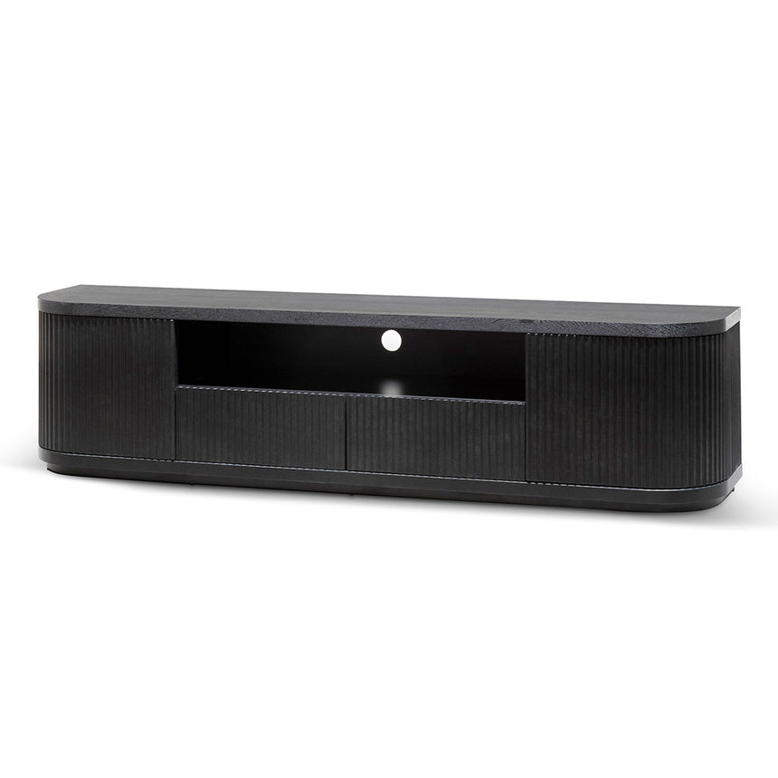2m Veneer Top Entertainment TV Unit | Full Black | Myka Home