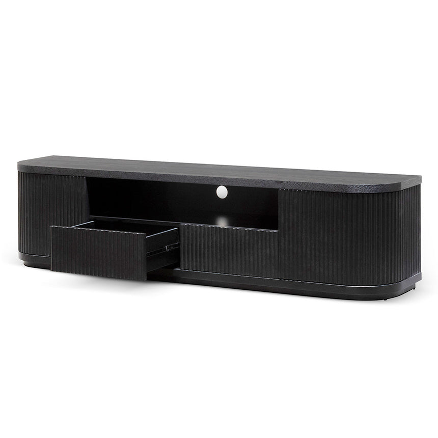 2m Veneer Top Entertainment TV Unit | Full Black | Myka Home - View 4