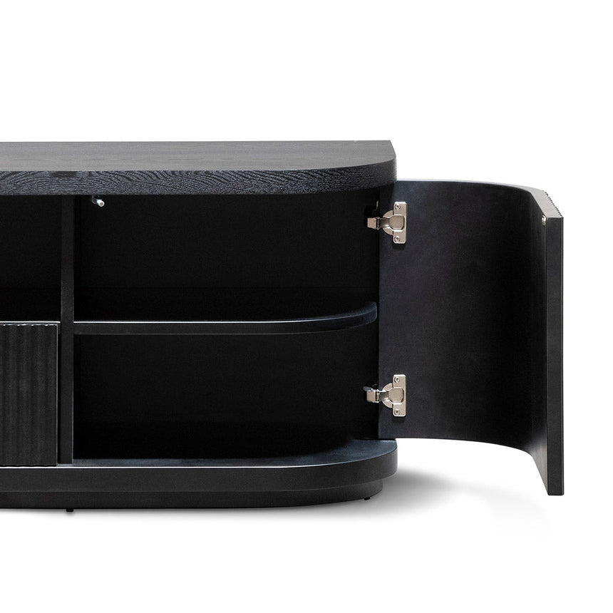 2m Veneer Top Entertainment TV Unit | Full Black | Myka Home - View 7