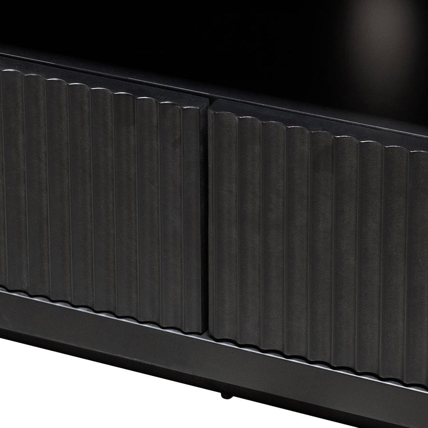 2m Veneer Top Entertainment TV Unit | Full Black | Myka Home - View 8