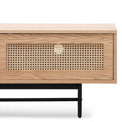 CTV6406-KD 2m Natural Oak TV Entertainment Unit - Rattan Doors