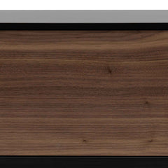 CTV6600-BB 2.3m Wooden Entertainment Unit - Black with Walnut Drawers