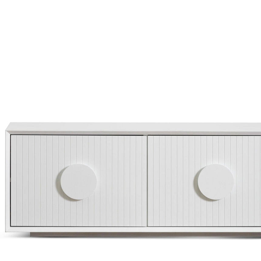 2.3m Wooden Entertainment TV Unit | White | Myka Home - View 4