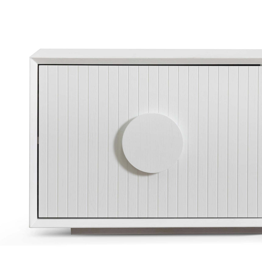 2.3m Wooden Entertainment TV Unit | White | Myka Home - View 7