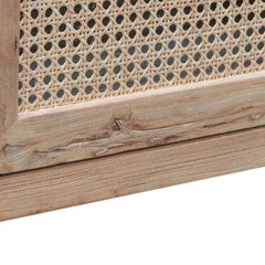 CTV6700 2m TV Entertainment Unit - Natural with Rattan Doors