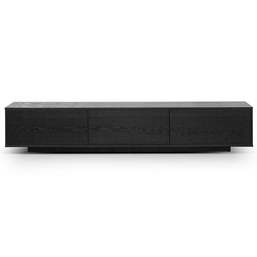 2.3m Wooden Entertainment Unit | Full Black | Myka Home - View 2