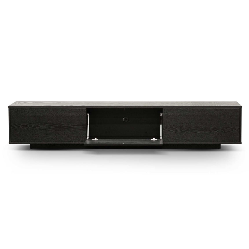 2.3m Wooden Entertainment Unit | Full Black | Myka Home - View 4
