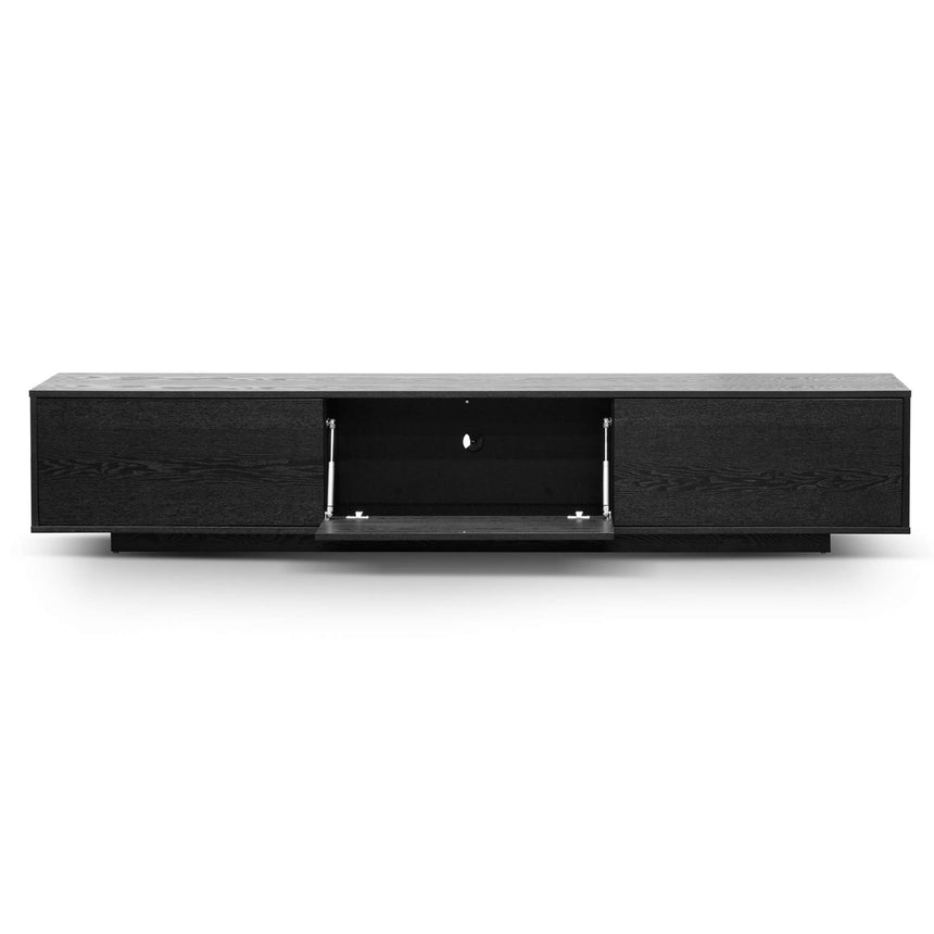 2.3m Wooden Entertainment Unit | Full Black | Myka Home - View 5
