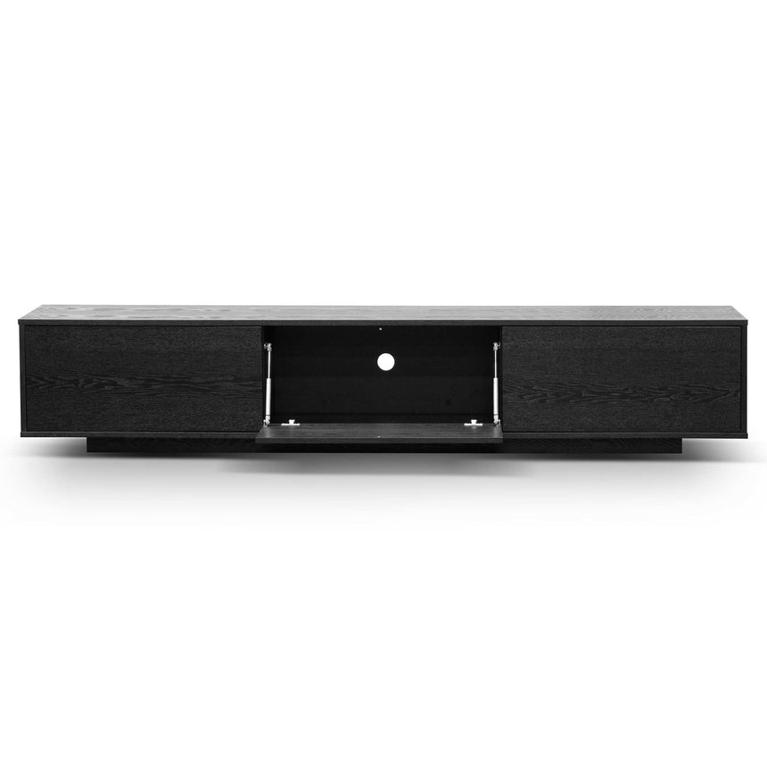 2.3m Wooden Entertainment Unit | Full Black | Myka Home - View 6