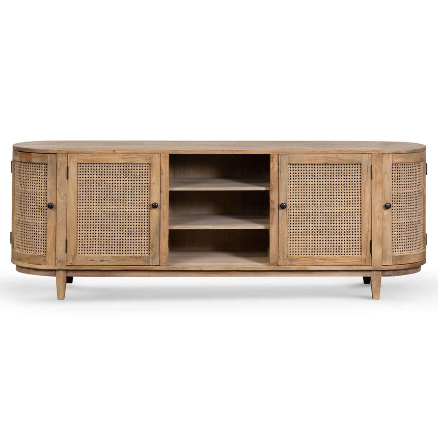 2.1m Sideboard Unit - Natural with Rattan Doors - View 2
