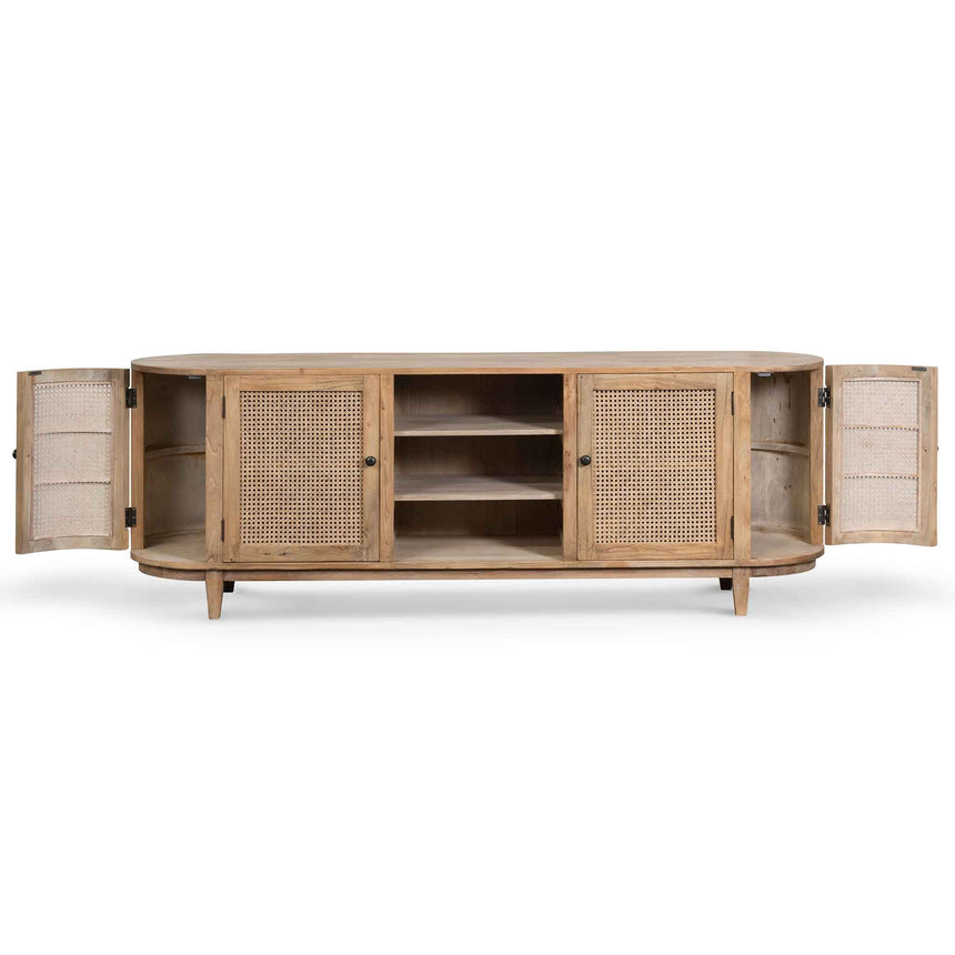 2.1m Sideboard Unit - Natural with Rattan Doors - View 4