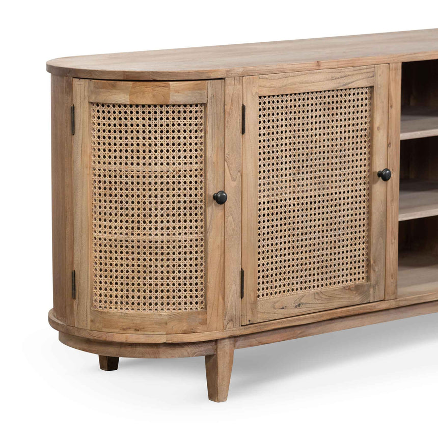 2.1m Sideboard Unit - Natural with Rattan Doors - View 5