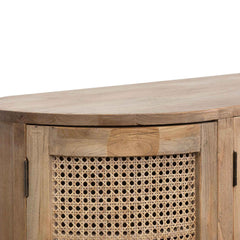 CDT6768 2.1m Sideboard Unit - Natural with Rattan Doors